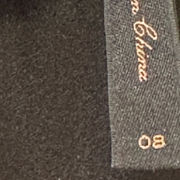 BCBGMAXAZRIA Strapless Black Lace Dress with White Pleated Trim fits like size 4 - Picture 6 of 11